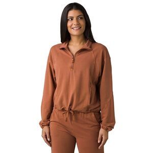 PrAna Calimero 1/2 Zip in Terra Size Large